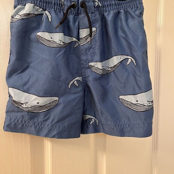 Tea Collection Knee-Length Humpback Whale Swim Trunks Shorts Blue Boys Size 3 - Picture 3 of 9
